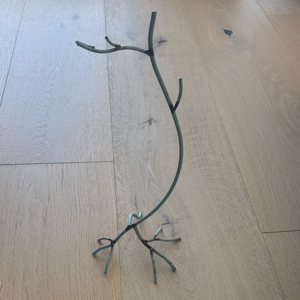Turquoise Metal Tree Branch Jewelry Holder